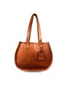 Madosh, Genuine Leather Classic Brown Half Moon Shoulder Tote Style Fashion Sleek Everyday Handbag Purse for Women